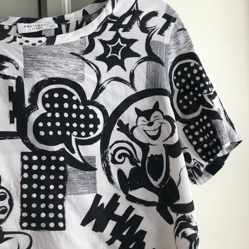 EQUIPMENT Silk Comic Strip T-shirt - Picture 6 of 8